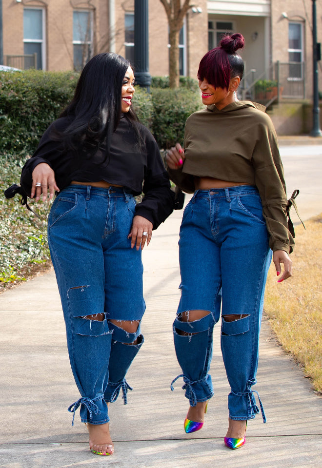 Ripped & Tied Up Jeans